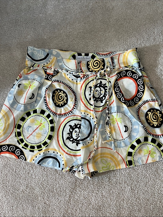 Never Fully Dressed Pants - Never Fully Dressed Sun & Medallion Print Drawstring Shorts - Multicolor